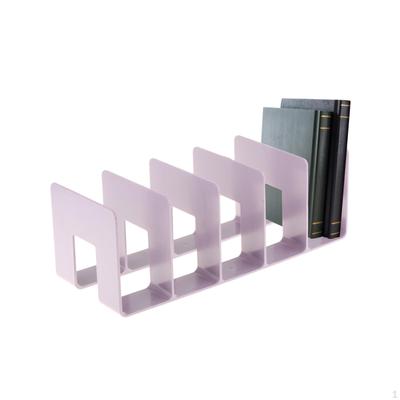 Acrylic Desk Organizer 5 Upright Section File Holder, Desktop Paper Book Stand for Study