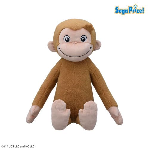 Curious George Plush Toy, Super Large, Fluffy, Big, Extra Large, Approx. 44cm