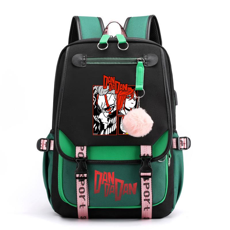 The New Dandadan Bold Party Surrounding Printing Trend Junior High School Students Large-capacity Leisure Schoolbag