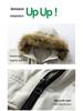 Men's and Women's Thickened Winter Down Jacket with Fur Collar, 90% White Duck Down Hooded Parka.
