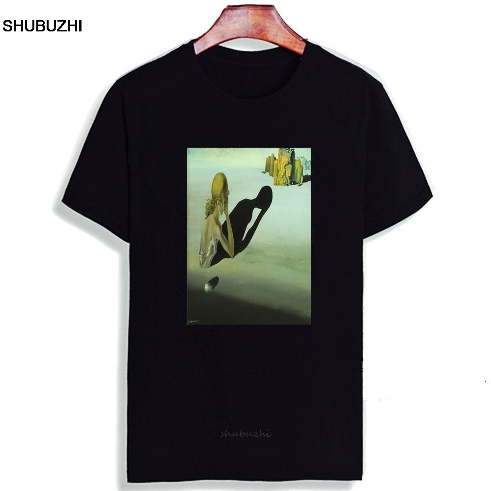 Skipoem Funny T shirt  Salvador Dali Surreal Art Cotton O Neck Tshirt Plus Size Short Sleeve Brand  TShirt Tops