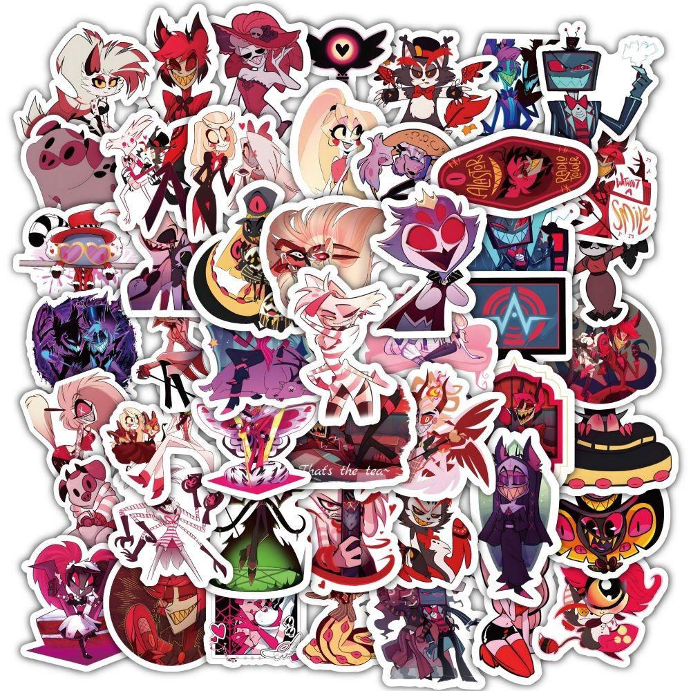 59PCS Cartoon Anime Hazbin Hotel Graffiti Stickers for Bicycle Hand Account Pencil Case Decals LanLanStickersWorld