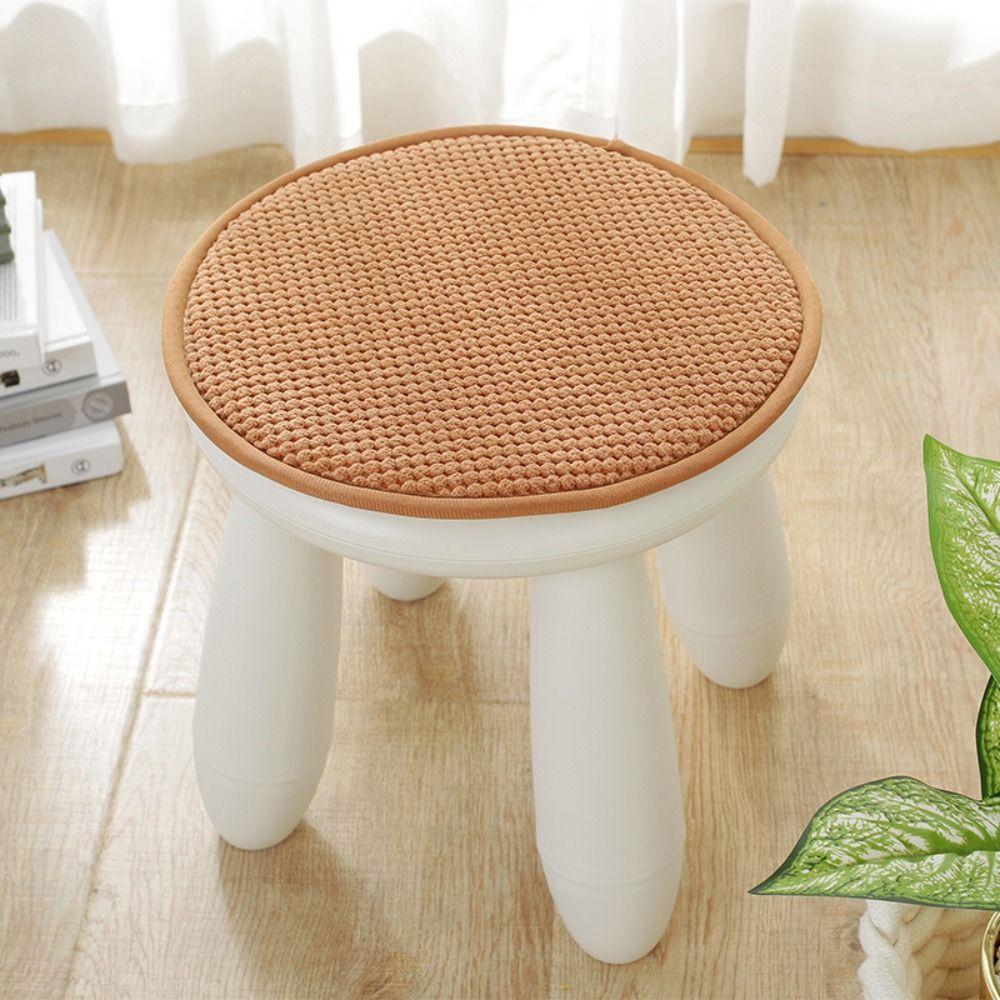 Round Cushion Solid Color Thickened Non-Slip Chair Cushion Home Small Round Stool Student Dormitory Chair Stool Ass Cushion