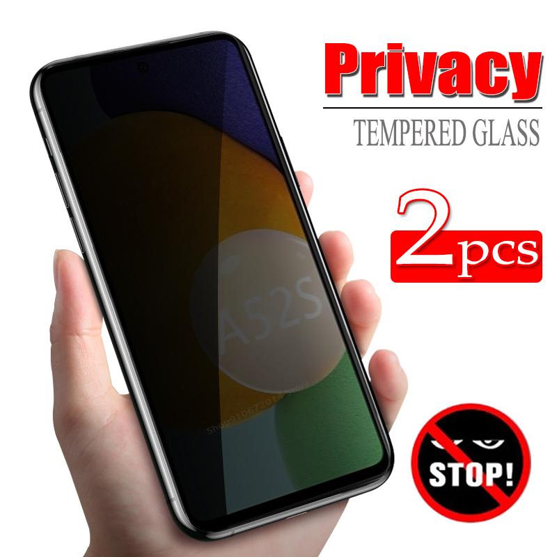 

2PCS Конфиденциальность Закаленное стекло для Samsung Galaxy A52 A12 A13 A22 A33 A32 A53 Анти-apy Защитная пленка для экрана Samsung