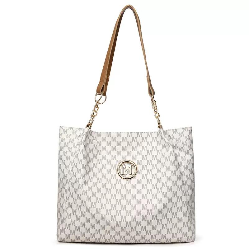 

Винтажная геометрическая сумка-тоут из синтетической кожи с дизайном буквы M для женщин, сумочка, сумка через плечо, большая вместимость, сумка для покупок и путешествий