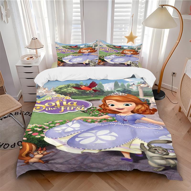 Sofia'S Day Bedding 3 Piece Set HD Print Duvet Cover Pillowcases for Teens Adult Bedroom Decoration Christmas Gift