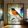 Hand Painted Vintage Glass Bird Suncatcher Hanging Ornament Handmade Art Deco Home Garden Wall Window Decoration Festival Gift