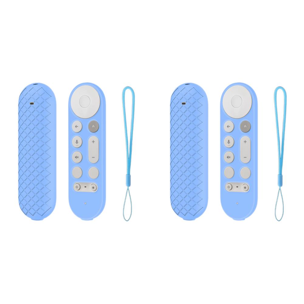 Silicone Remote Case Anti-Slip Protective Controller Sleeve Skin with Lanyard Remote Protective Case for Google TV Streamer 4K