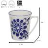 MIKASA REVIVAL Blue Flower Mug, Diameter 11.5 x Depth 8.5 x Height 10cm, 320ml, Microwave, Dishwasher, and Oven Safe, T-925324