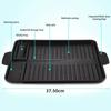 Korean Grill Meat Plate Aluminum Titanium Coating Barbecue Pan Camping Board Griddle for Outdoor Cassette Stove and Induction