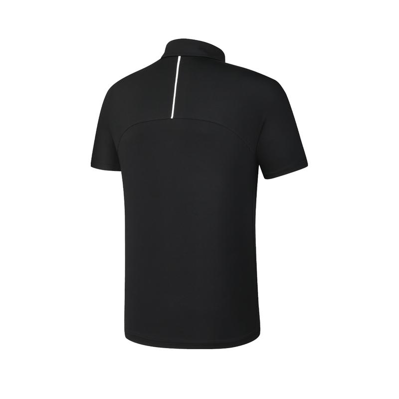 Fila Golf Small Logo Business Casual Sports Polo Shirt Men Tops Deep-Black A11M435138FBK