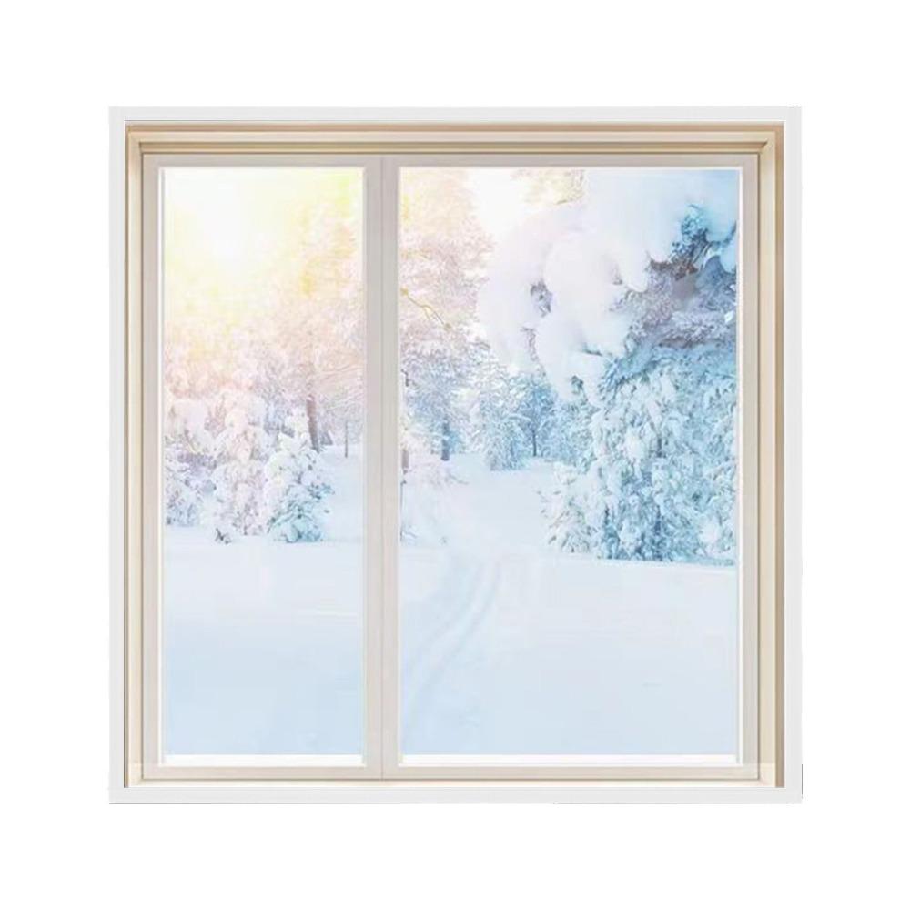 Winter window insulation kit, keeps out the cold and stays warm, adjustable clear film thickness (1 piece, white edge)