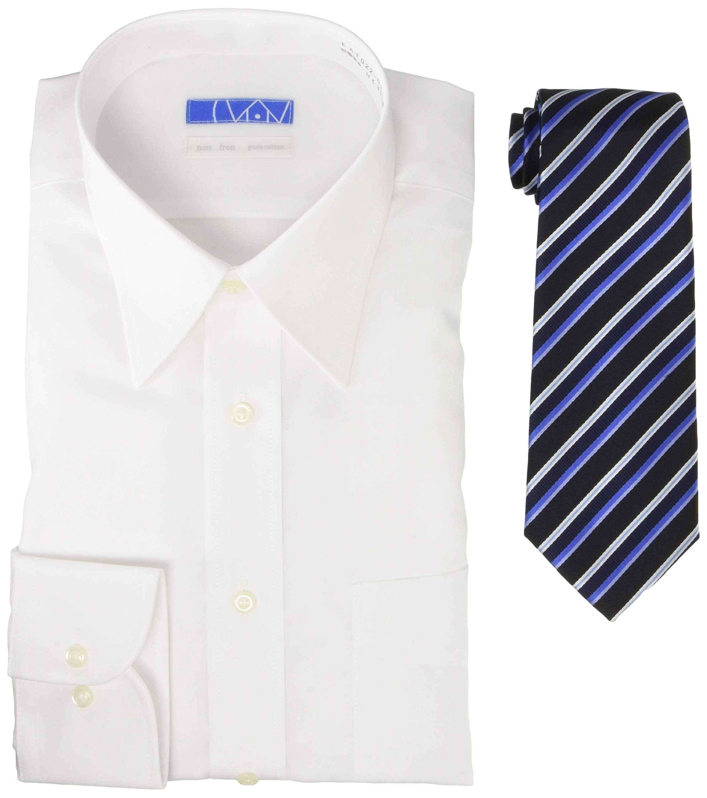 

[SmartBiz] Набор из 2 предметов: рубашка и галстук без глажки - Идеальный подарок - Рубашка с высокой устойчивостью к сминанию - Стильный комплект - EATO22-TIE-SET Мужской 01