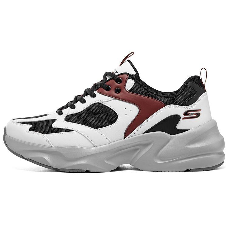 Skechers Bobs Bamina 2 Mesh Synthetic Leather Casual Comfortable Low-Top Dad Shoes Men sneaker Red White 118322-BKMT 42
