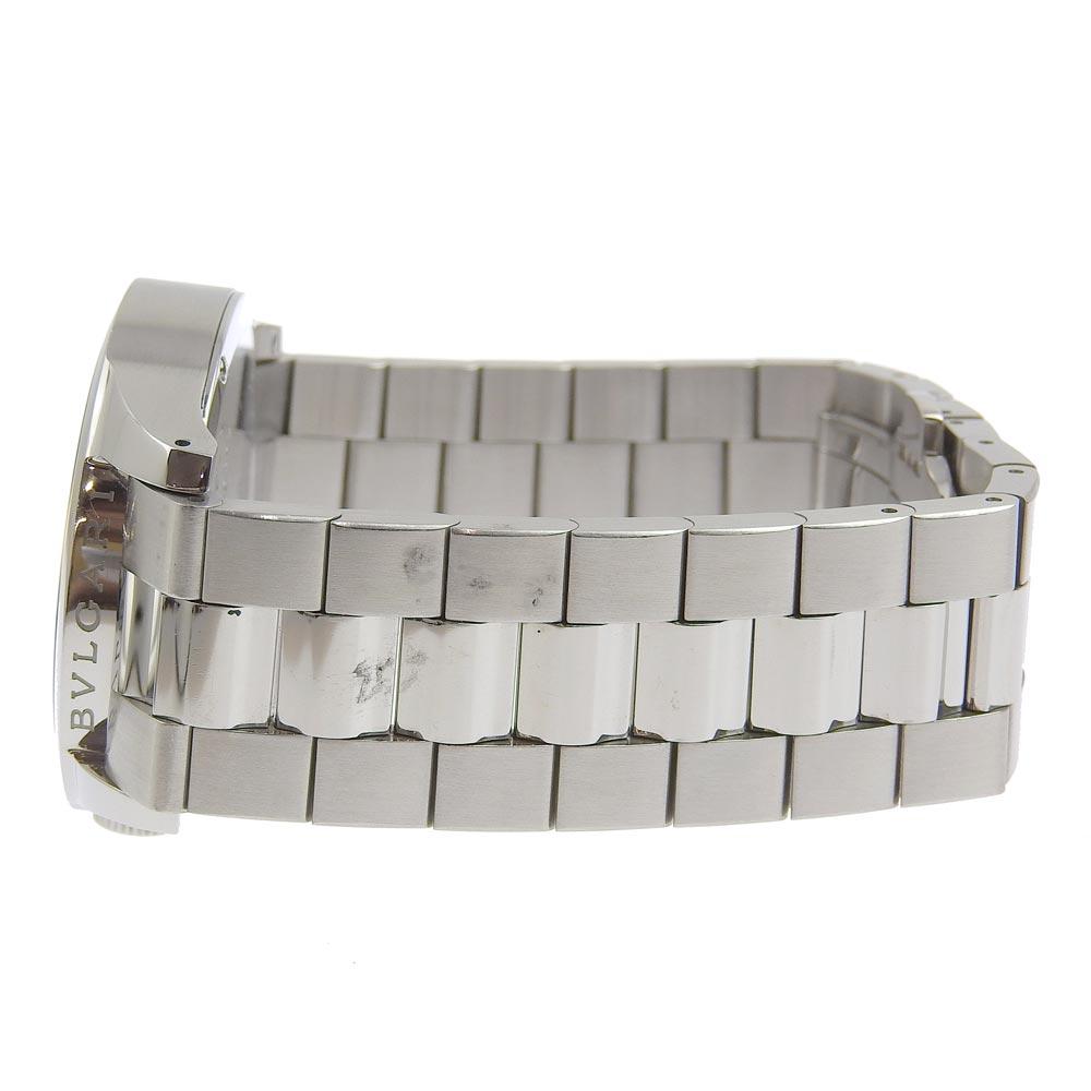 Bvlgari Solo tempo Saatler ST37S Gümüş siyah Kadran Paslanmaz Çelik Quartz Analog gösterge erkek Kullanılmış