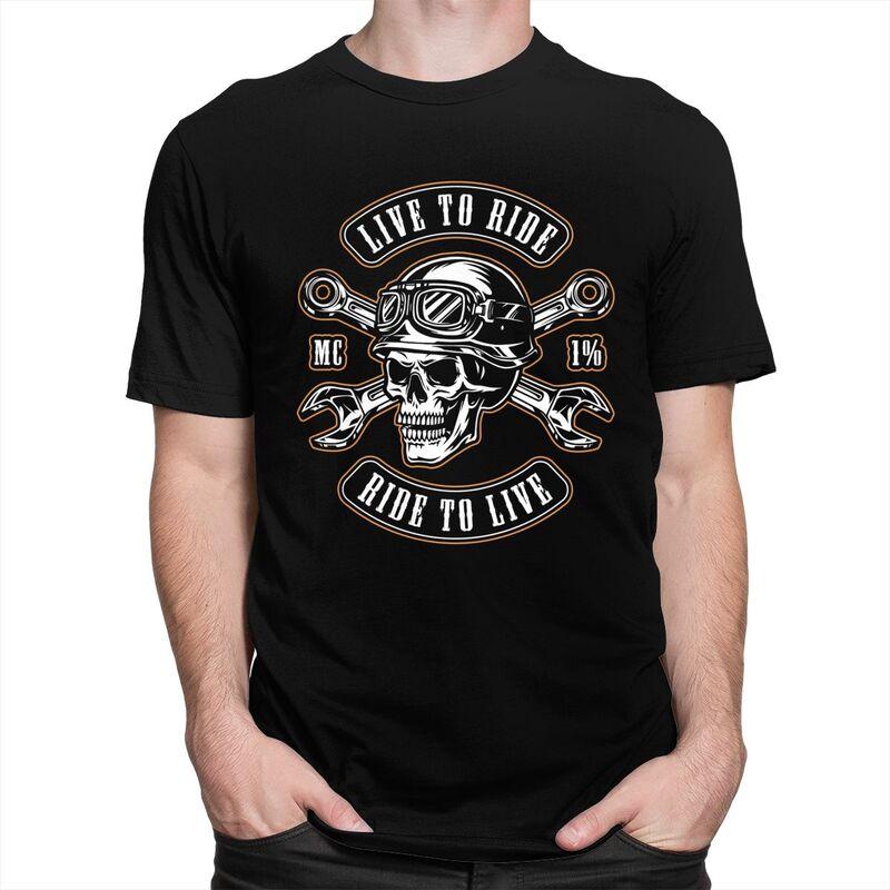 Custom Motorcycle Repair Service T Shirts for Men 100 Cotton Tees Rockabilly Rock Biker Tshirt Fashion Tshirt Clothing