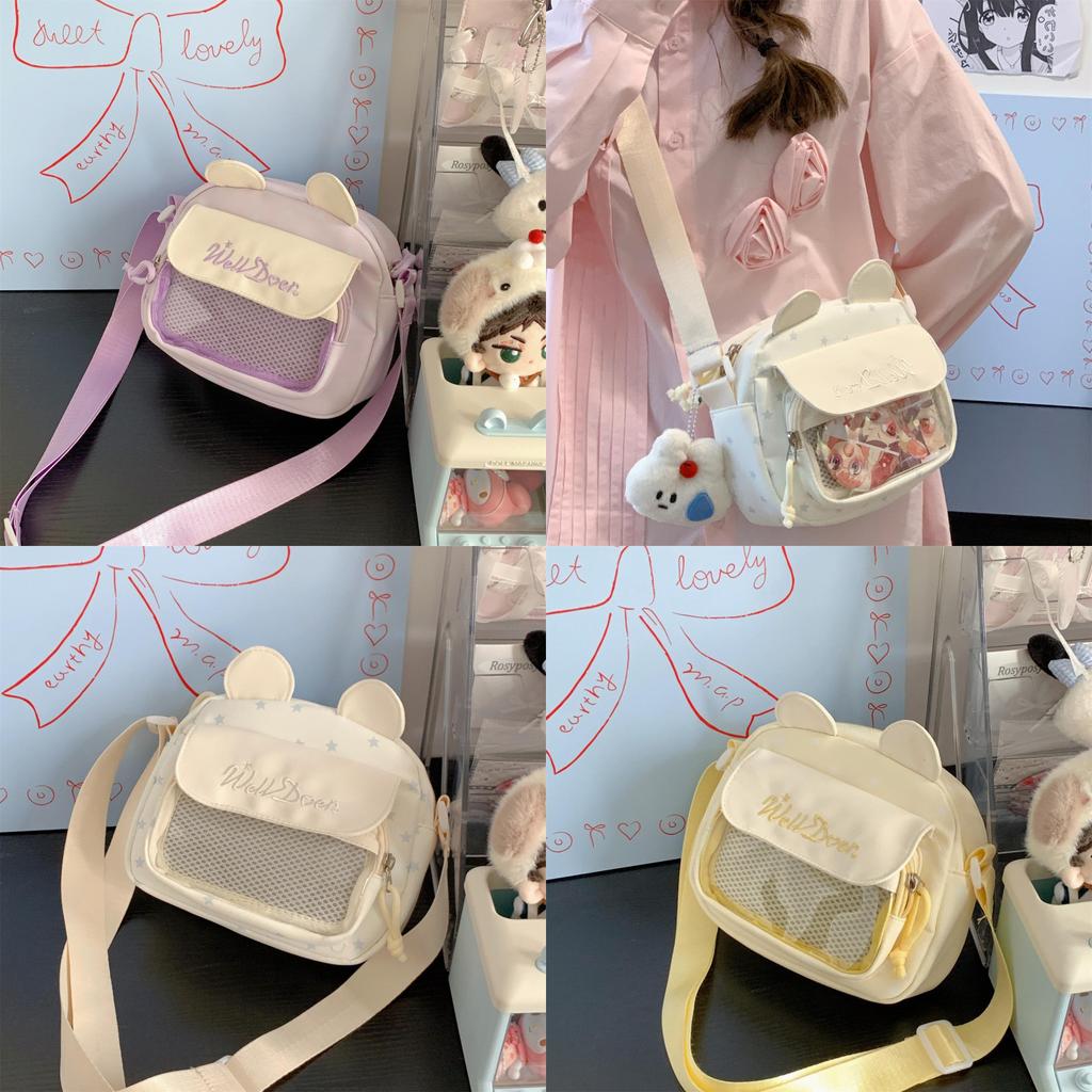 Cute Starry Sling Bag With Polyester Material For Casual Travel