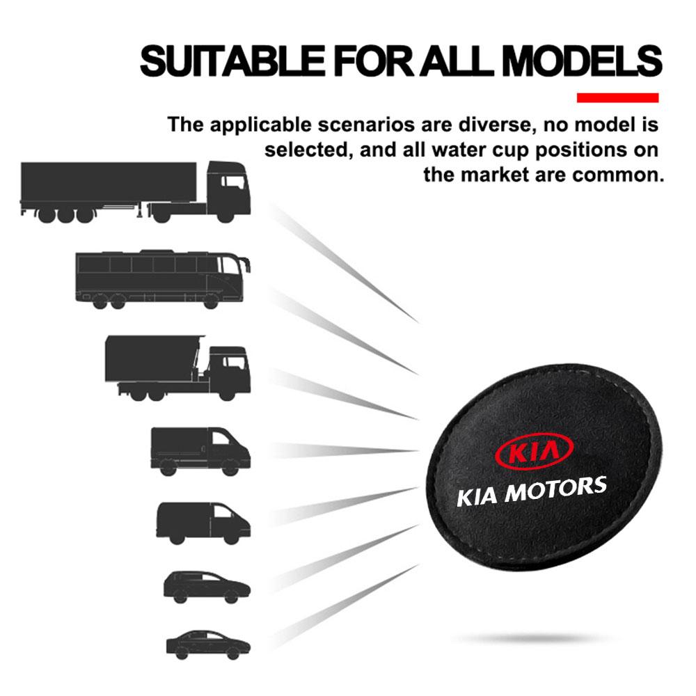 2026 Heißer Autoaufkleber Auto Styling Untersetzer Getränkehalter Matte Abzeichen Rutschfeste Pads Für KIA Ceed Sportage Rio 3 Proceed K5 Sedona