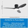 25/42/52in Household Stepless Dimming LED Lighting Fan DC Motor Silent Fan Lamp Smart Electric Ceiling Fan Light