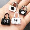 1Pcs 3D Bow Knot Cute Mini Little Carrying Bags Enamel Charms Pendants Bag For Making Handmade DIY Jewelry Findings