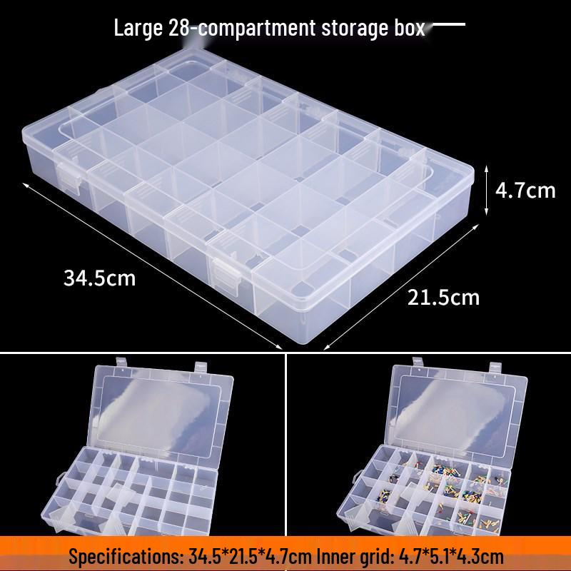 Transparent Multi-Layer Detachable Storage Box for Small Items and Lego Bricks