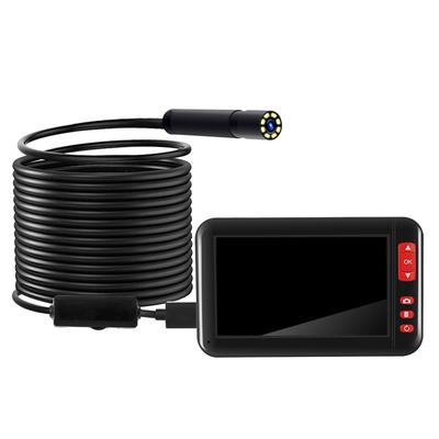 Industrielle Endoskop-Endoskop-Inspektionskamera, integrierte 8-teilige LEDs, 8-mm-Objektiv mit 4,3 Zoll