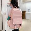Four-Piece Backpack Set Student Schoolbag Women's Solid Color Backpack