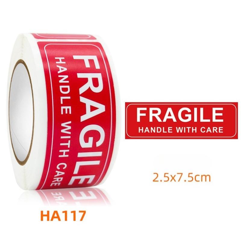 FRAGILE Sticker Handle with Care Do Not Press or Drop Warning Label Self-adhesive Label Roll Sticker