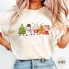 Christmas Squad Shirt, Cute Doodle Christmas Tee,Comfort Colors Kawaii Holiday Shirt,Gingerbread Snowman Candy Cane Teddy Bear Xmas Gift Tee