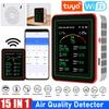NEW 15 In 1 Air Quality Monitor WiFi Carbon Dioxide Detector CO2 Meter CO TVOC HCHO PM2.5 PM1.0 PM10 Temperature Humidity Meter