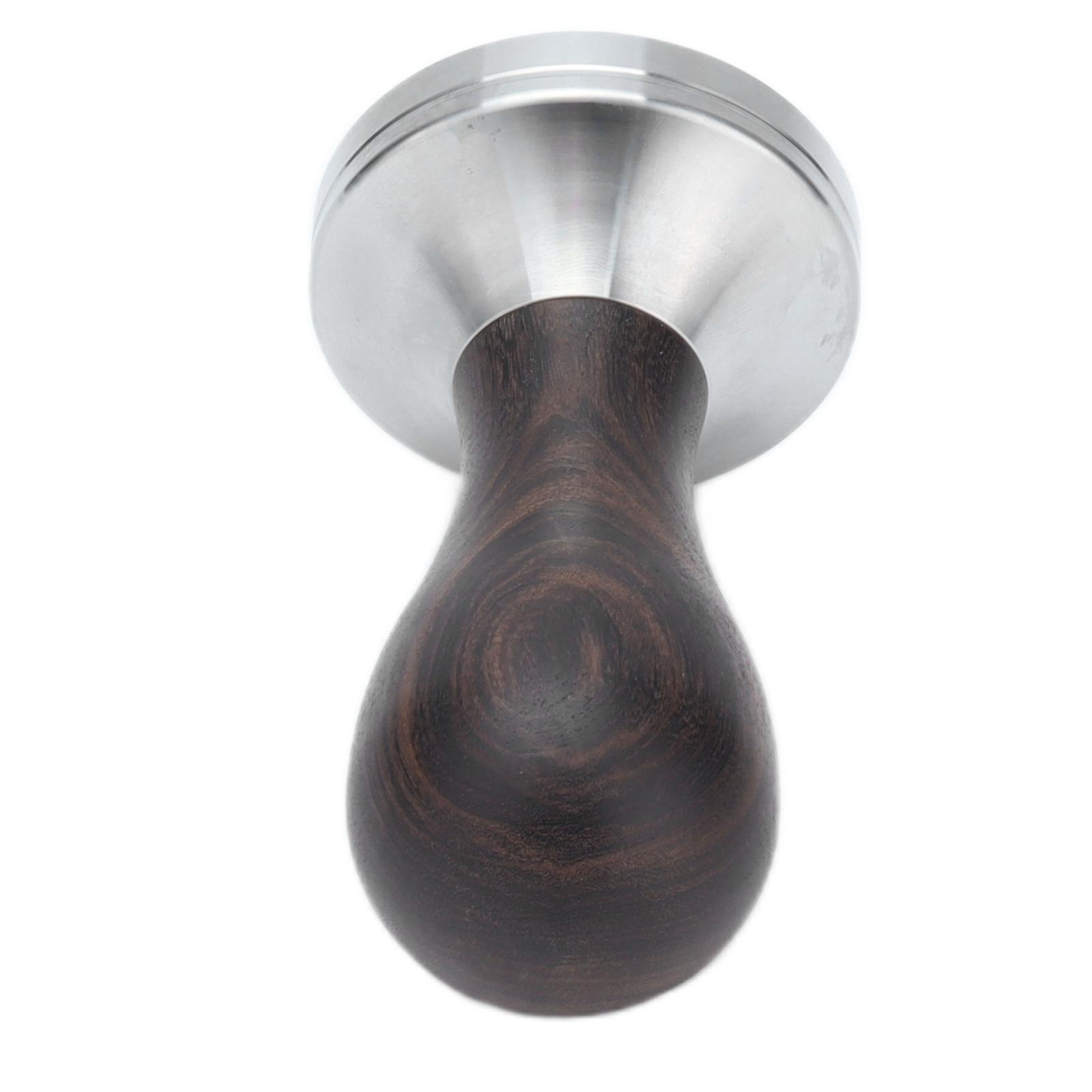 

53mm Coffee Powder Tamper Stainless Steel Coffee Hammer with Wood Handle for Home Office