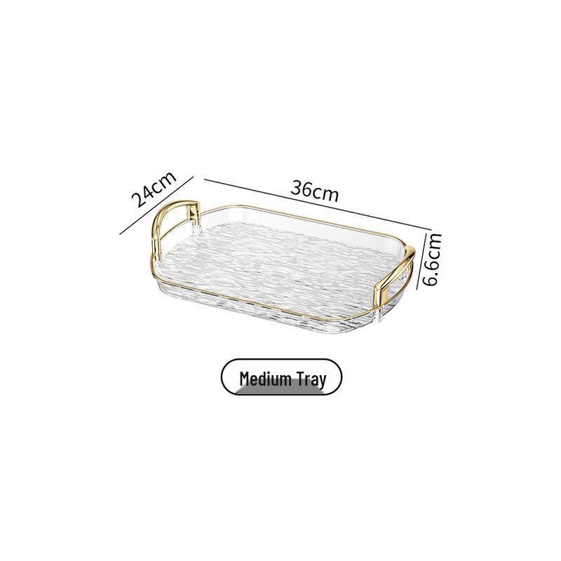 

Plastic Glacier Pattern Serving Tray with Handles