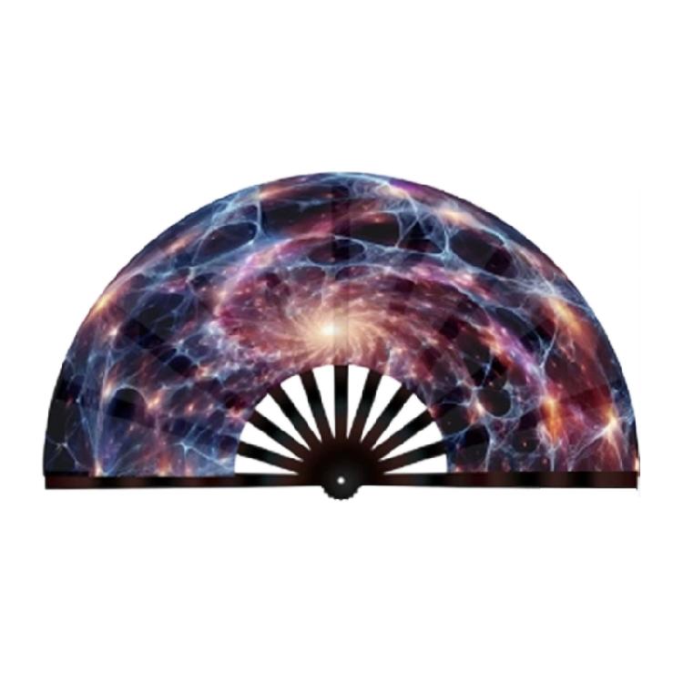 

Reflective Fluorescent Glowing Raves Fan Plastic Folding Hand Fan Foldable for Festival Line Dance Decoration Gifte