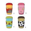 Cartoon Cup Brooch Pin For Women Fashion Alloy Material Badge Accessory With Enamel Finish And Star Elements