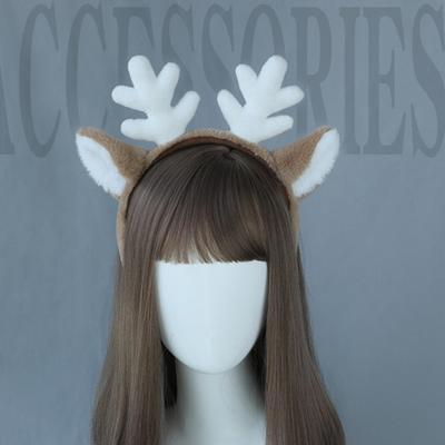 Christmas Head Hoop Elastic Decorative Cartoon Fawn Decorative Hair Accessories for Children