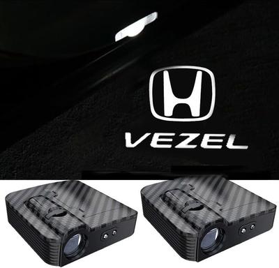 2 Universal Honda Wireless Car Logo Lights for Vezel RU LED Welcome Door Courtesy Lights for Honda Vezel (RU1, RU2, RU3, RU4, Series, RV3/RV4/RV5/RV6)