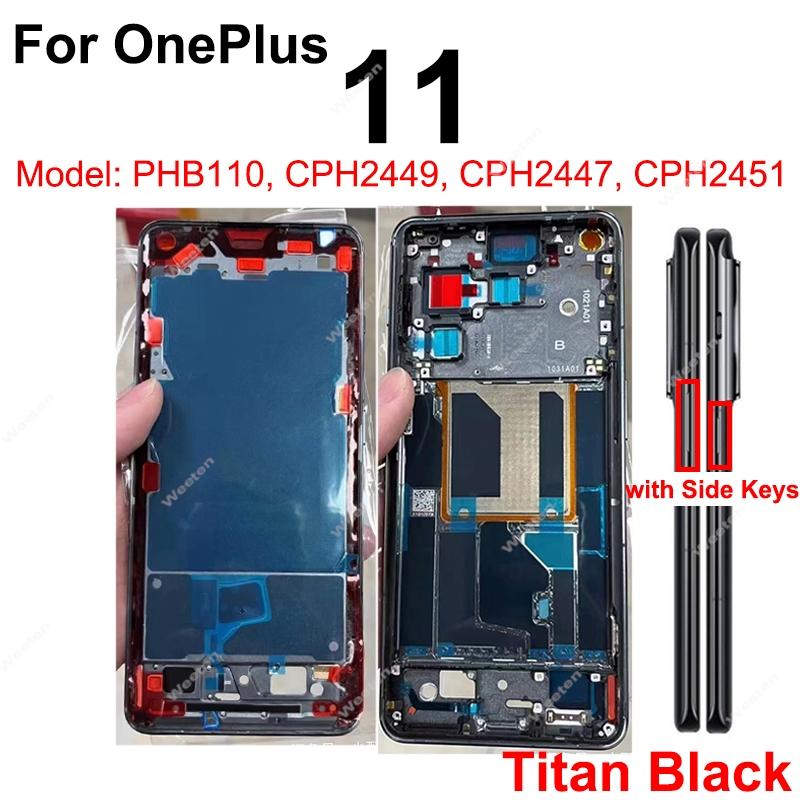 For OnePlus Oneplus 1+ 9 11 11R 12 13 Middle Frame Housing Front Frame Cover Housing with Side Button Replacement Parts