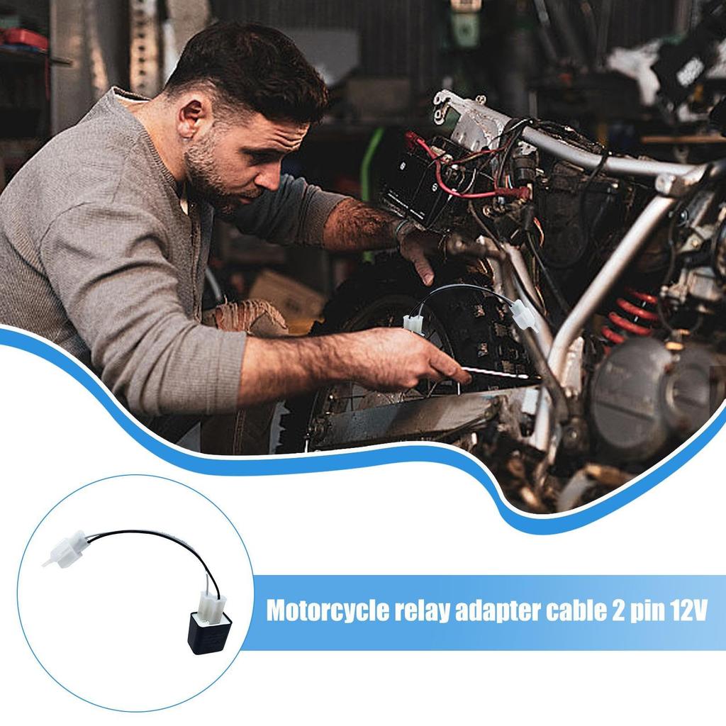 Blinkrelais, LED Blinkerrelais, LED Motorradrelais-Adapter, 12 V 2 Pins,