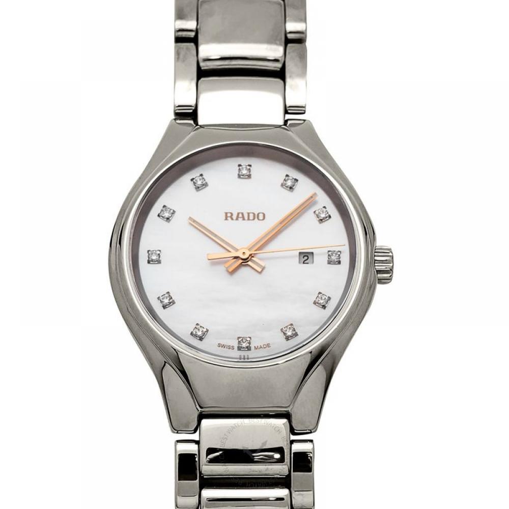 

Rado True Quartz Mother Of Pearl Dial Ceramic Ladies Watch