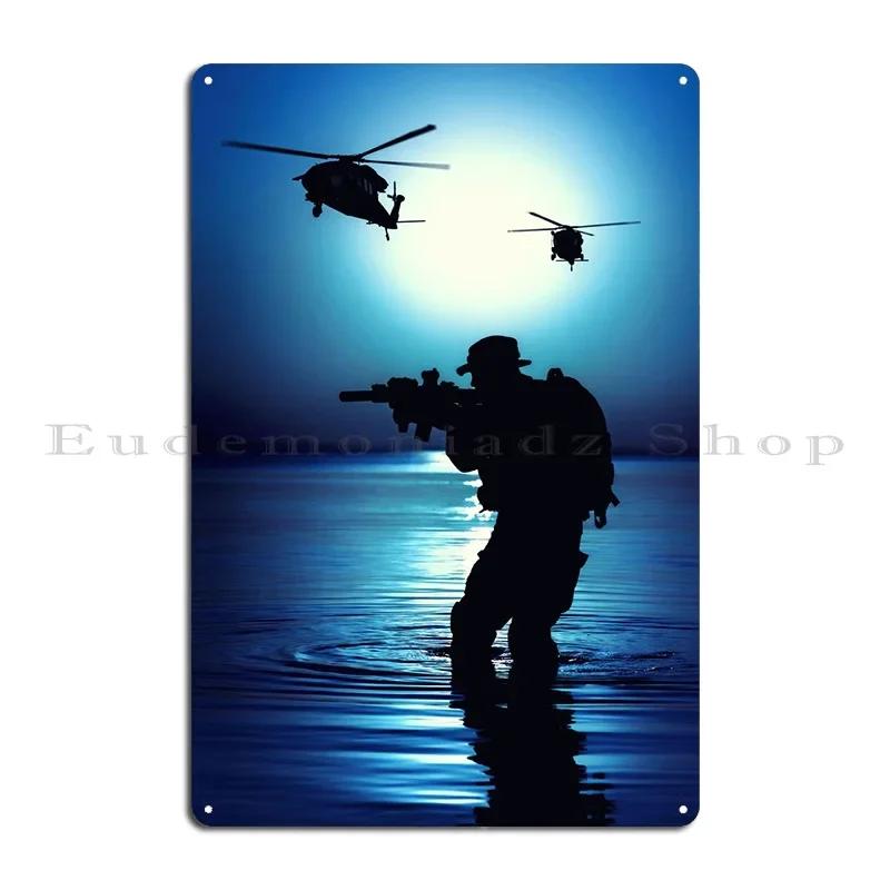Army Soldier With Rifle Metal Sign Custom Wall Decor Wall Cave Cinema Custom Tin Sign Poster 20x30cm(7.8x11.8inch)