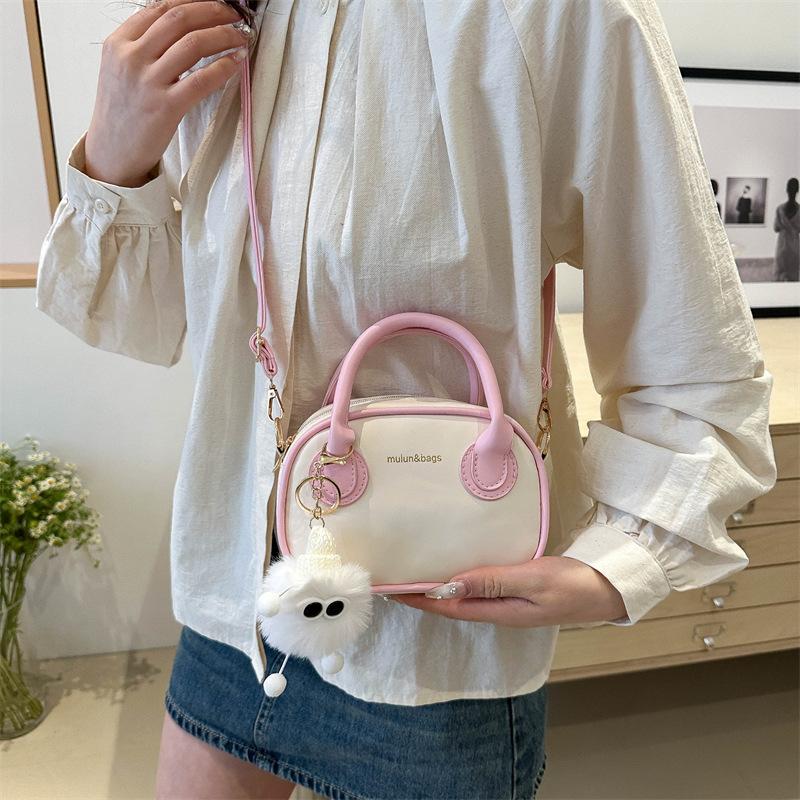 Korejský jednoduchý styl Módní jarní a letní nový styl Módní barevně blokující ruční crossbody ramenní malá kabelka pro ženy