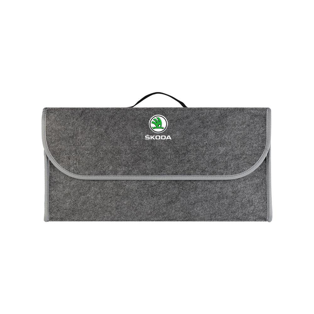 Car Soft Felt Storage Bag Organizer Car Foldable Trunk Bag Car Accessories For Skoda Octavia MK2 MK3 2 A7 Fabia Karoq Kodiaq Superb Rapid Yeti