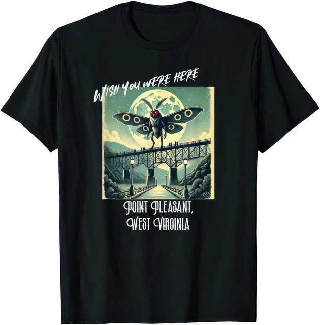 Wish You Were Here MothUnisex Cryptid Urban Legend Graphic T Shirt S