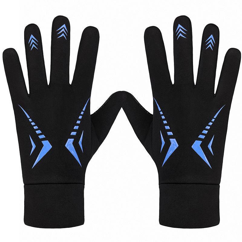 Motorcycle Gloves for Men with Plush Insulation Five Finger Winter Gloves Outdoor Anti Slip Motorcycle Riding Equipment Gloves