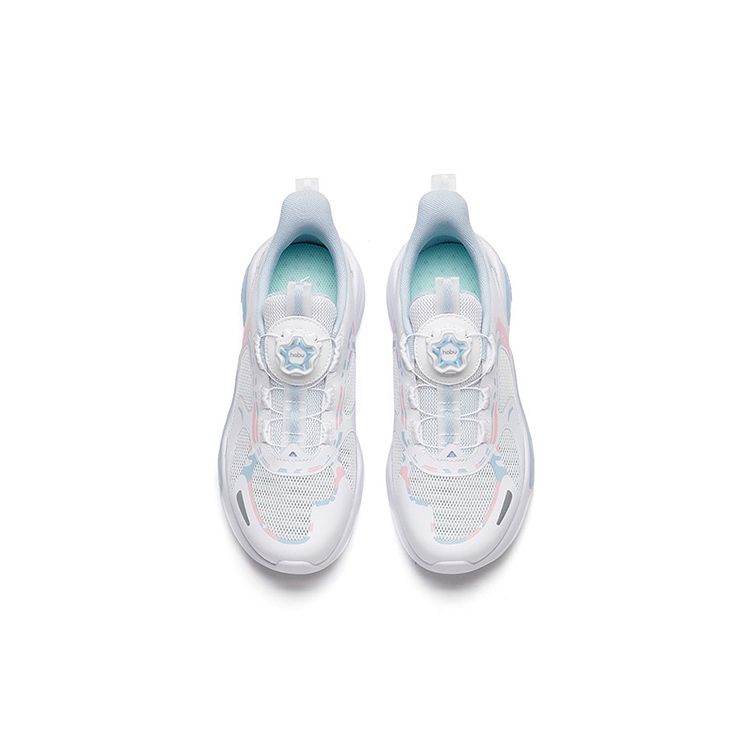 Anta Youth  Non-Slip Shock Absorbing Wear-Resistant Low-Top Running Shoes Kids sneaker White Blue 322225503-1