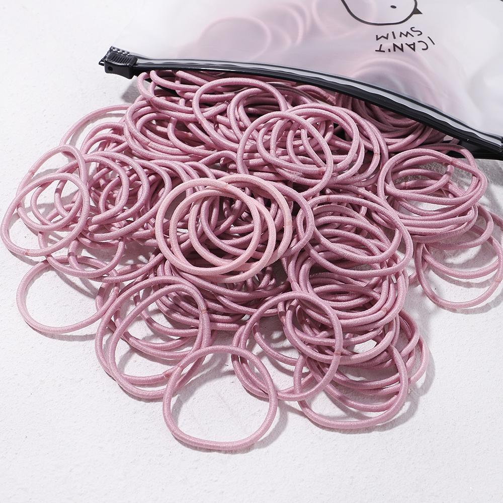 50Pcs Girls Candy Hair Bands Hair Accessories 3.8cm Elastic Rubber Band Hair Band Children Ponytail Holder Bands
