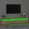 Vidaxl Szafka Pod Tv Z Oświetleniem Led, Dąb Sonoma, 210X35X40 Cm