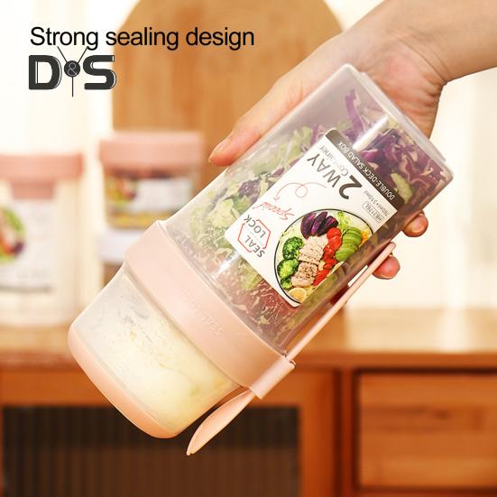 1 Set 560/760ml Capacity Scale Yoghurt Cup Sealing Practical Breakfast Oatmeal Cereal Nut Yogurt Salad Cup