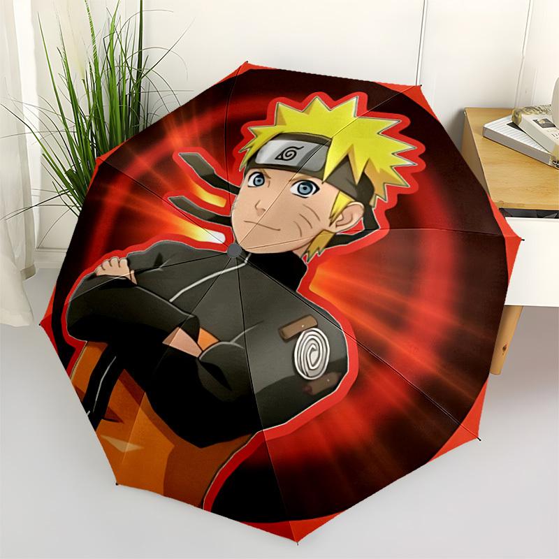 1pc Naruto Design Automatic Open/Close Umbrella - Compact Travel Umbrella, Perfect Gift for Friends -Intricate Design Umbrella yy250811060