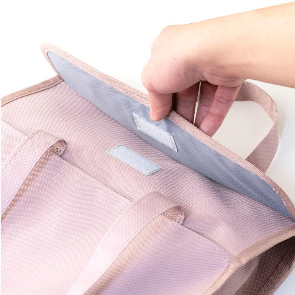 Lightweight Oxford Cloth Handbags Solid Color Student Book Shoulder Bag Canvas Tote Bags  Teenager